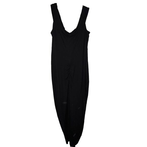 ASOS‎ Design Curve Dress Sz 20 Black Draped Crossover Neck Midi Tapered - Picture 8 of 14